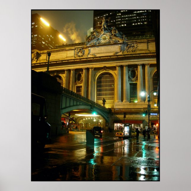 New York Print Cityscape New York Night Print (Front)