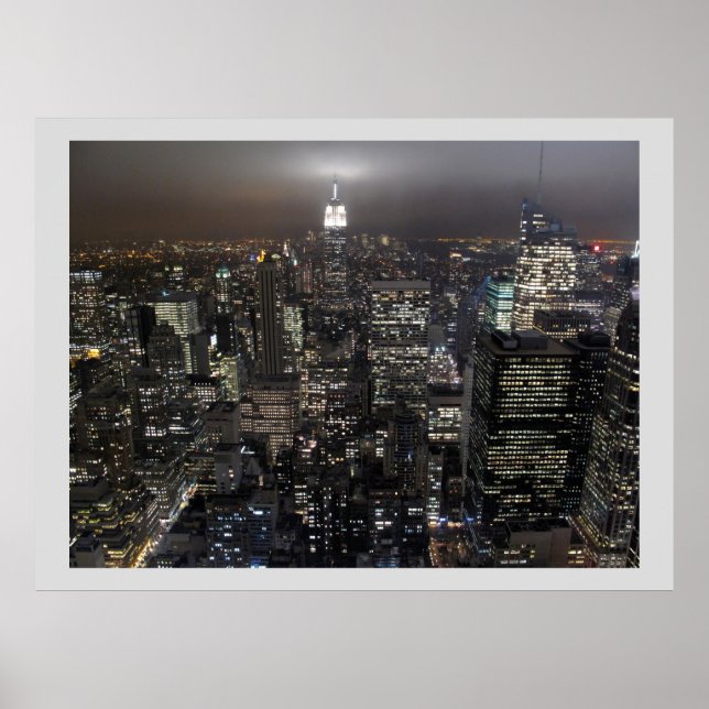 New York Print New York Manhattan Poster Cityscape (Front)