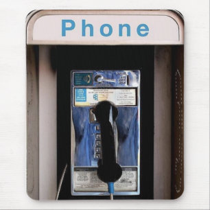New York Public Pay Phone, Retro Phone Booth Mouse Pad
