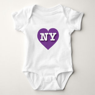 New York Purple Heart - I love NY Baby Bodysuit