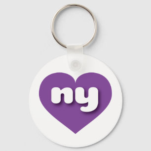 New York purple heart - I love ny Keychain