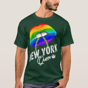 New York Queen LGBTQ Gay Pride American Rainbow T-Shirt