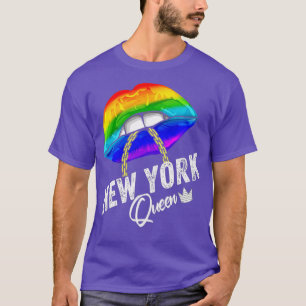New York Queen LGBTQ Gay Pride American Rainbow T-Shirt
