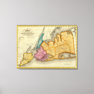 New York, Queens, Kings, Richmond counties Canvas Print