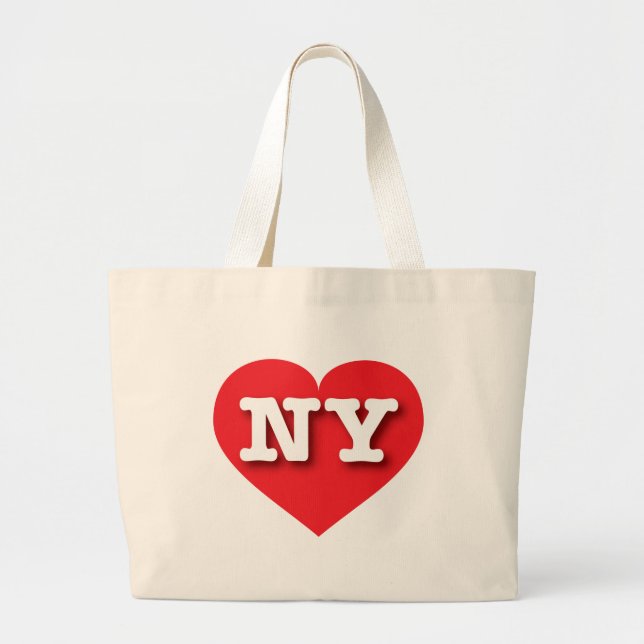 New York Red Heart - I love NY Large Tote Bag (Front)