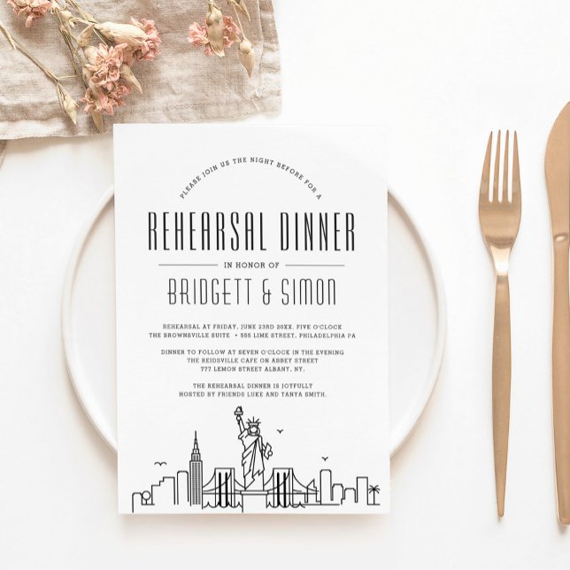 New York Rehearsal Dinner | Skyline Invite (Creator Uploaded)