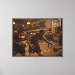 New York Rens Basketball Team Warmup Canvas Print