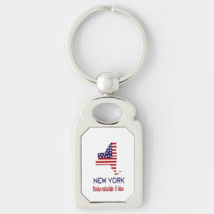 New York Rocks Red White & Blue Key-Chain Keychain