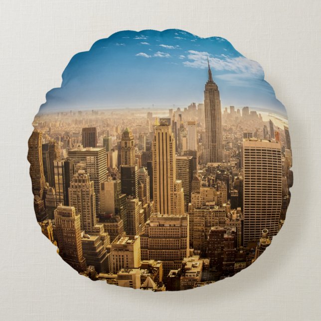 New York Round Pillow (Front)