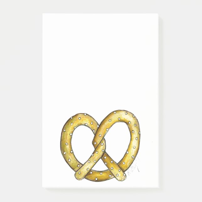 New York Salty Soft Pretzel Post It Notes (Front)