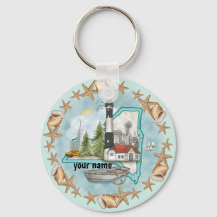 New York Shells Lighthouse  keychain