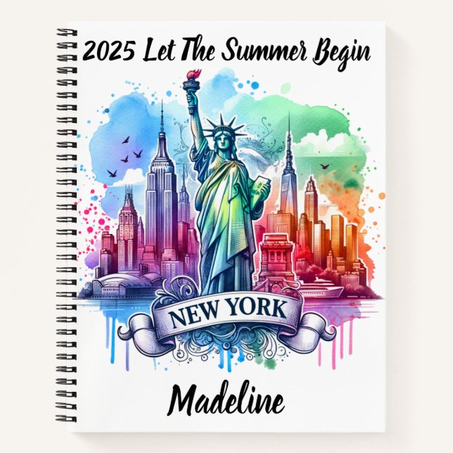 New York showcases famous landmarks Notebook (Front)