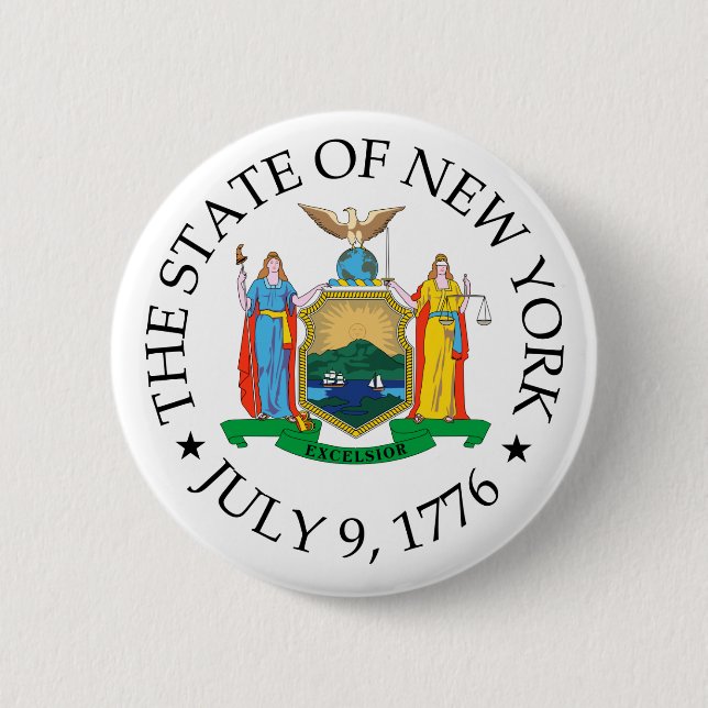 New York sign 2 Inch Round Button (Front)