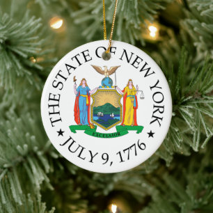New York sign Ceramic Ornament