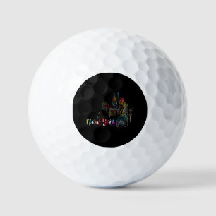 New York Sky Heartbeat Statue of Liberty I Love Ne Golf Balls