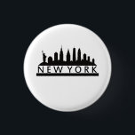New York Skyline 1 Inch Round Button<br><div class="desc">New York Skyline</div>