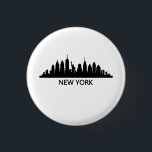 New York Skyline 1 Inch Round Button<br><div class="desc">New York Skyline</div>