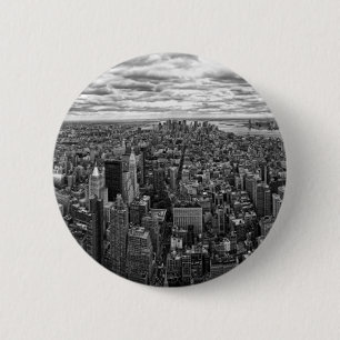 New York Skyline 2 Inch Round Button