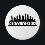 New York Skyline 3 Inch Round Button<br><div class="desc">New York Skyline</div>