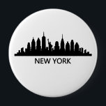New York Skyline 4 Inch Round Button<br><div class="desc">New York Skyline</div>