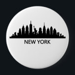 New York Skyline 4 Inch Round Button<br><div class="desc">New York Skyline</div>