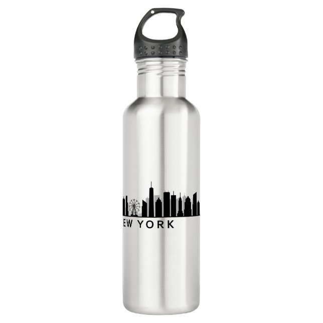 New York Skyline 710 Ml Water Bottle (Front)