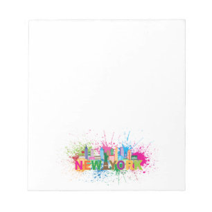New York Skyline Abstract Colour Illustration Notepad