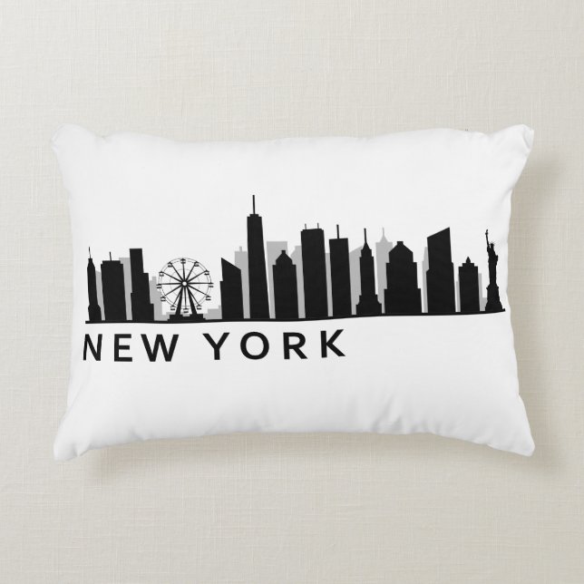 New York Skyline Accent Pillow (Front)