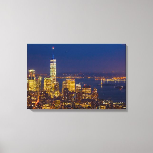 New York Skyline after sunset  24*16 Canvas Print (Front)