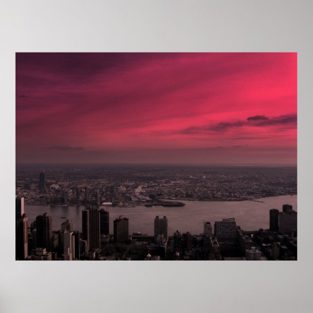 New York Skyline Alight Poster (Front)