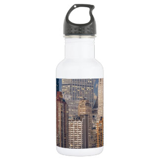 New York Skyline and the Manhattan Hudson River 532 Ml Water Bottle