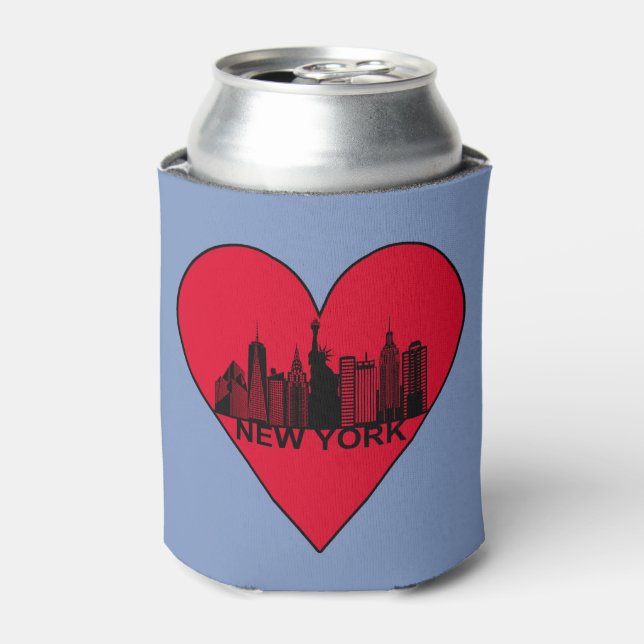 New York skyline Can Cooler (Can Front)