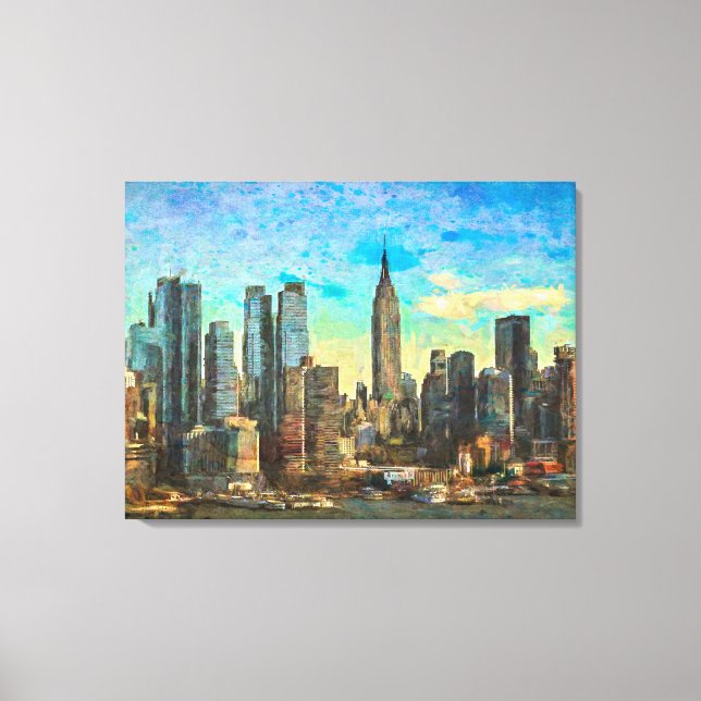 New York Skyline Canvas Print (Front)