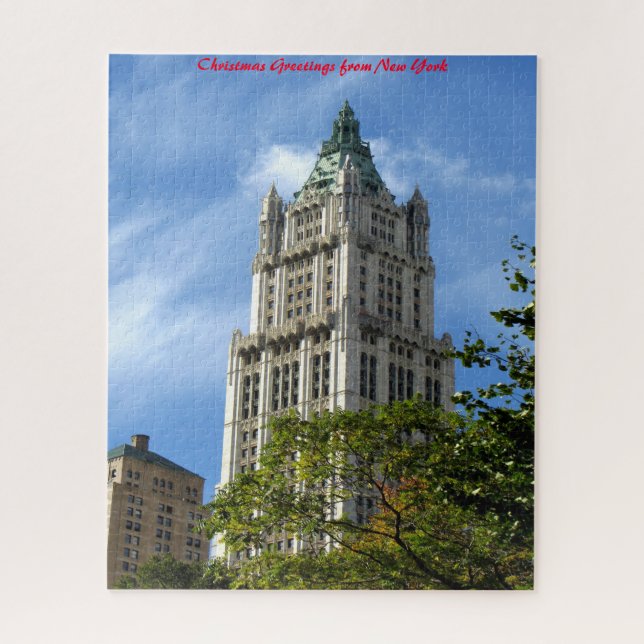 New York Skyline.Christmas Greetings Jigsaw Puzzle (Vertical)