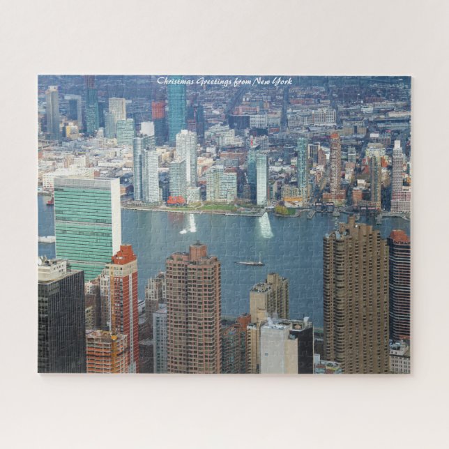 New York Skyline.Christmas Greetings Jigsaw Puzzle (Horizontal)
