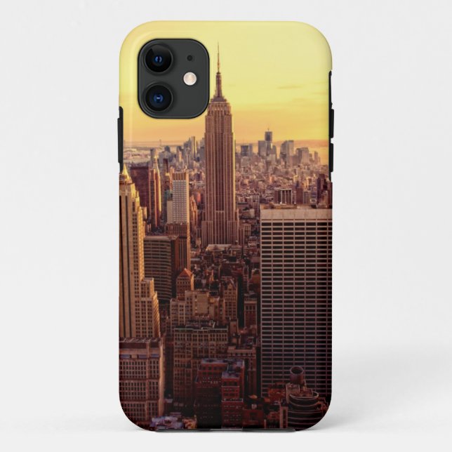 New York skyline city with Empire State Case-Mate iPhone Case (Back)