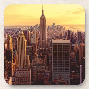 New York skyline city with Empire State Coaster