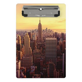 New York skyline city with Empire State Mini Clipboard