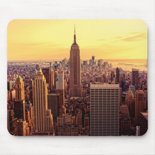 New York skyline city with Empire State Mouse Pad (Front)