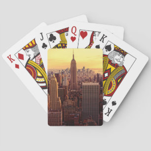 New York skyline city with Empire State Playing Cards