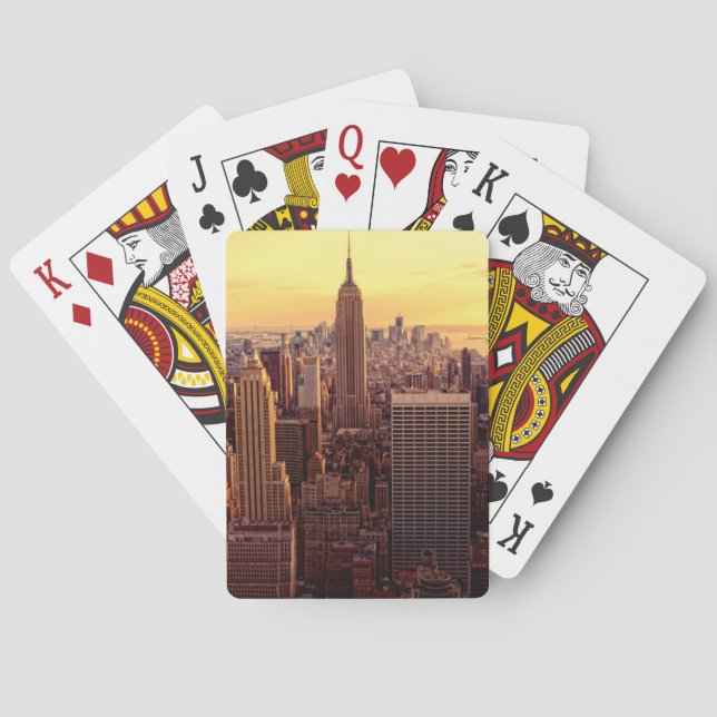 New York skyline city with Empire State Playing Cards (Back)
