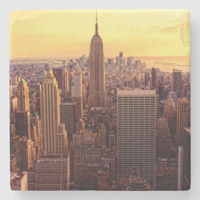 New York skyline city with Empire State Stone Coaster (Front)