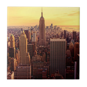 New York skyline city with Empire State Tile