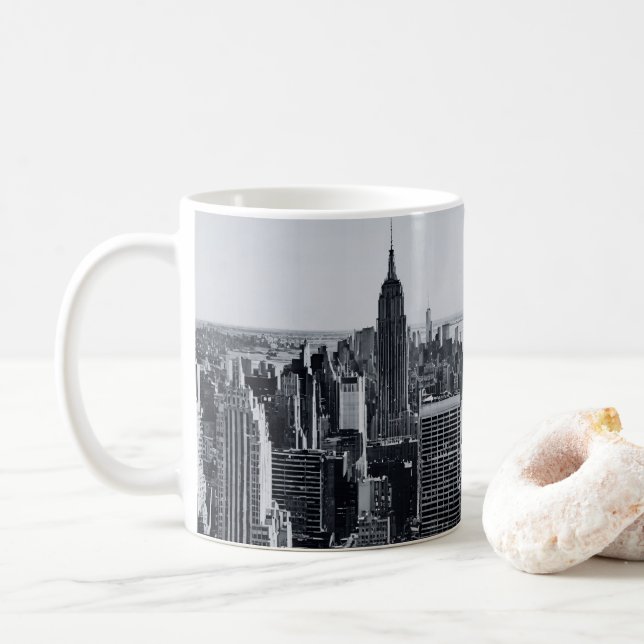 New York Skyline Coffee Mug (With Donut)