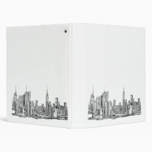 New York skyline file binder