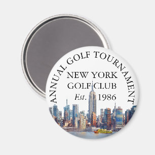 New York Skyline Golf Club Tournament Custom Magnet