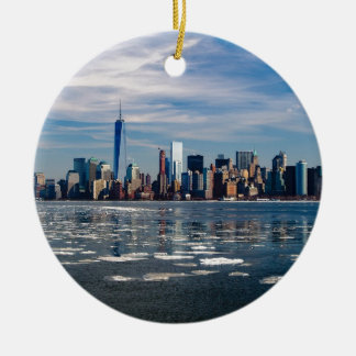 New York Skyline New York City City Manhattan Ceramic Ornament