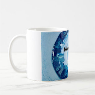 new york skyline of skyscrapers in round  coffee mug