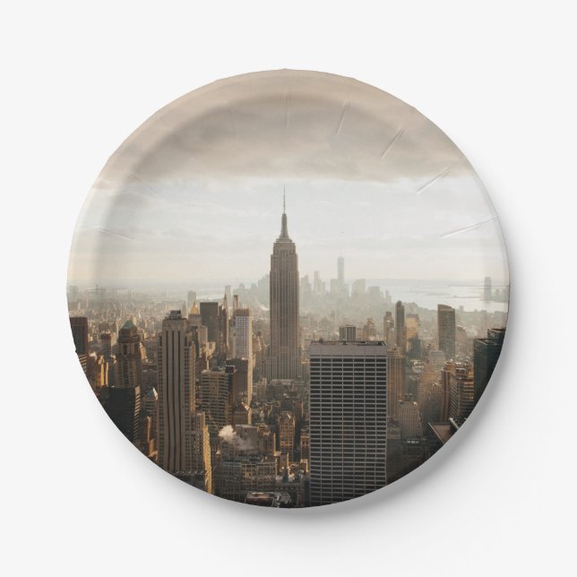 New York skyline Paper Plate (Front)