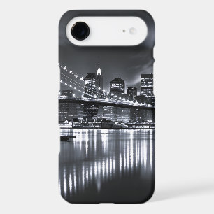 New York Skyline Pont de Brooklyn Monochrome Nuit